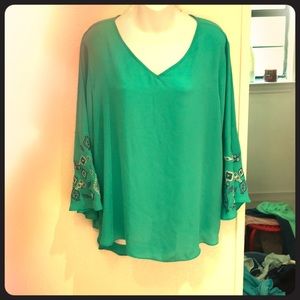 👑Trendy BohoAztec BelllSleeves Top SzXL👑